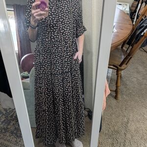 Floral Black Maxi Dress